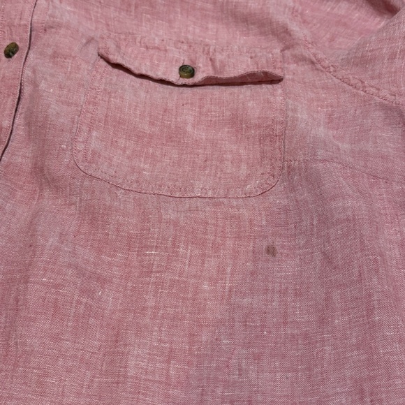 Land's End Women Linen Long Sleeve Button Up Tunic Shirt 3X Breathable Coastal - Picture 3 of 11
